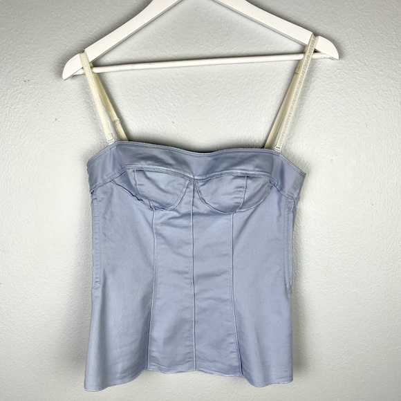 Dolce & Gabbana Blue Fitted Corset Top | Sz 44 - Picture 1 of 7